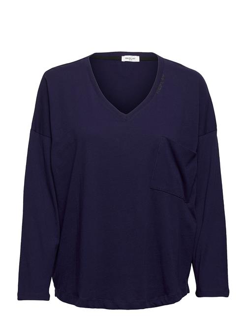 Se Replay Long-Sleeved T-Shirt Replay Navy ved Booztlet