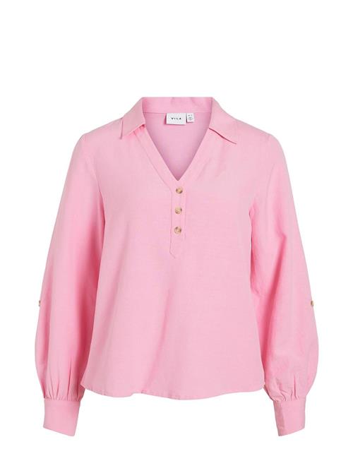 Vila Viprisilla V-Neck L/S Shirt Vila Pink