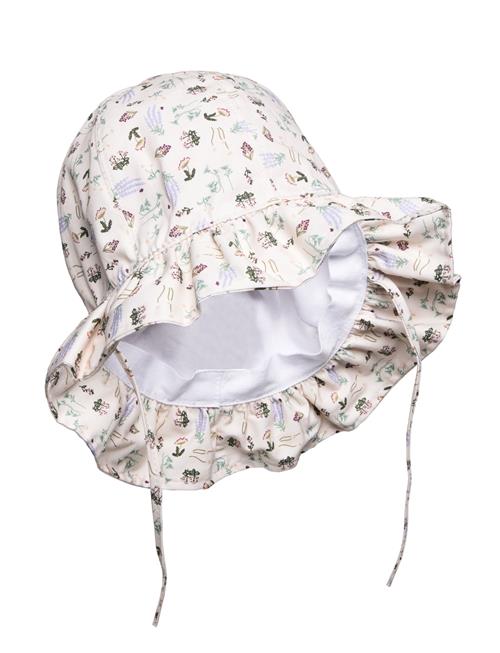 Melton Bell Hat W/Print Melton Beige