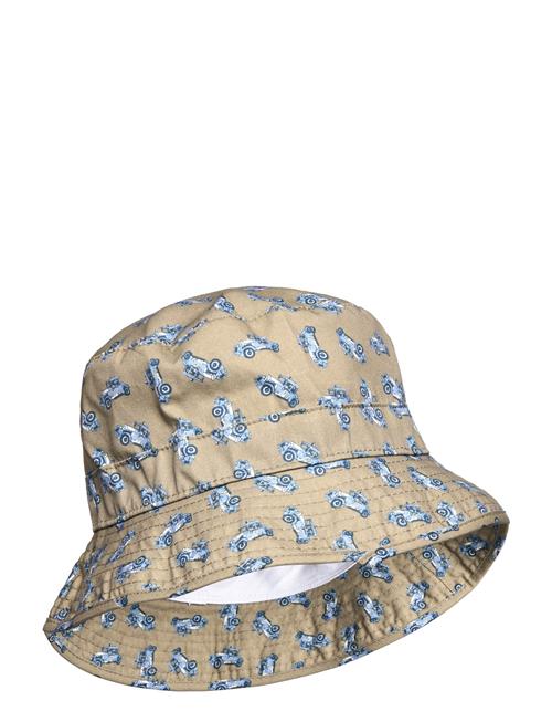 Bucket Hat W/Print Melton Beige