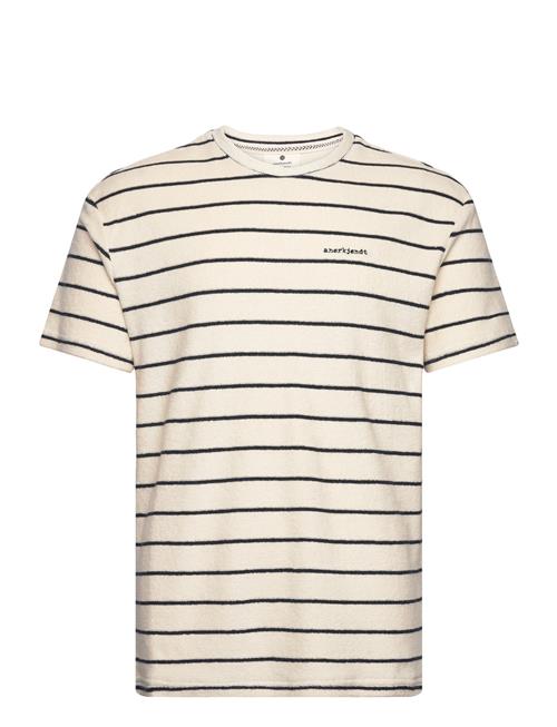 Akkiikki S/S Frotte Stripe Tee Anerkjendt Cream