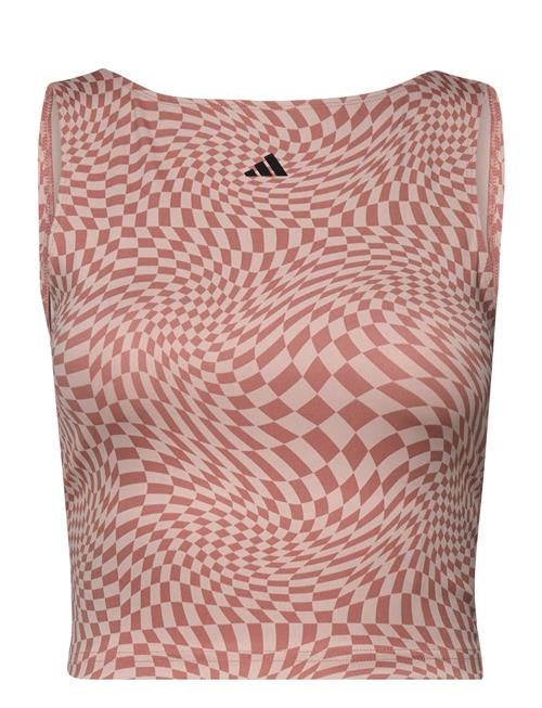 Se adidas Performance Print Clash Yoga Tank Top Adidas Performance Patterned ved Booztlet