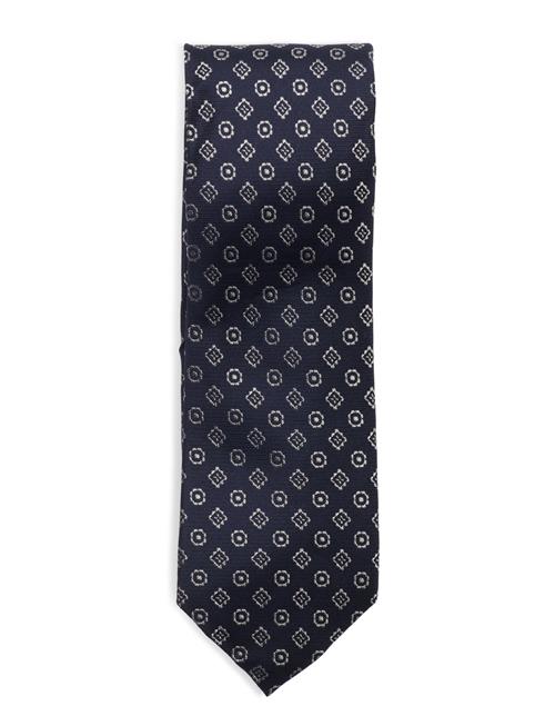 Se Mango 100% Mulberry Silk Diamond-Print Tie Mango Navy ved Booztlet