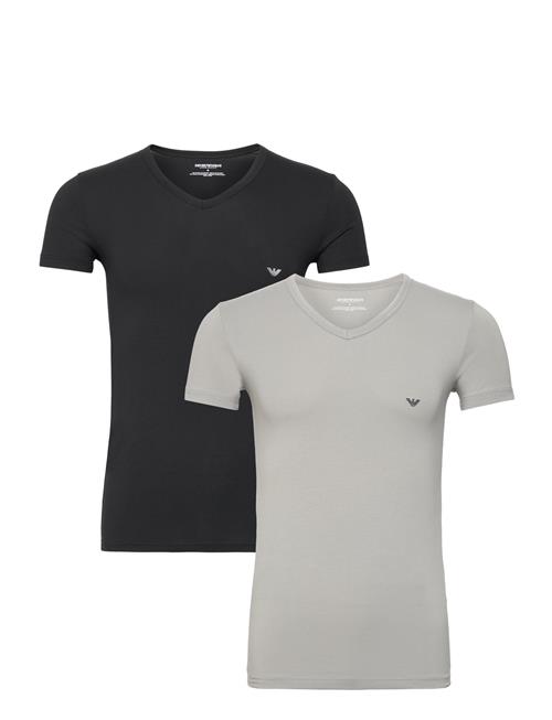 Se Emporio Armani Mens Knit 2Pack T-Shirts Emporio Armani Patterned ved Booztlet