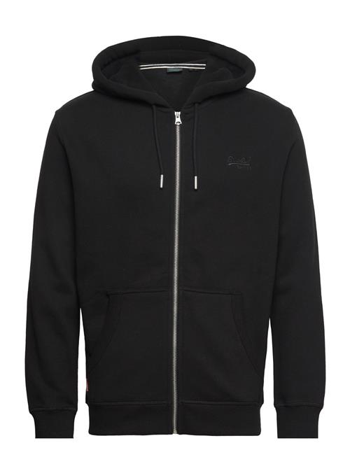 Essential Logo Zip Hoodie Superdry Black