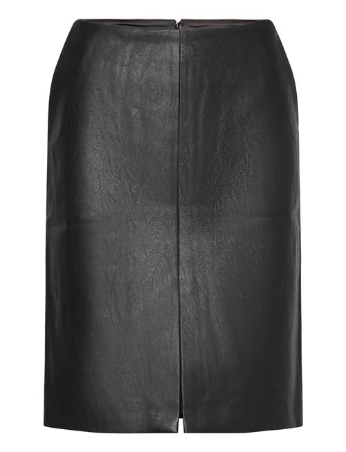 Bardot Briar Vegan Leather Midi Skirt Bardot Black