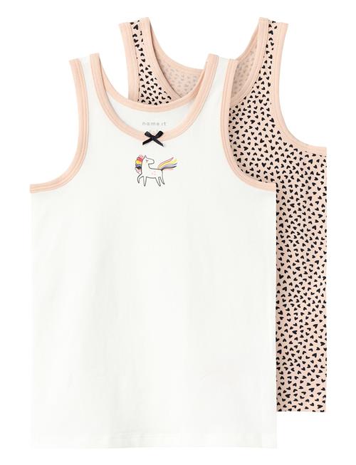 Nmftank Top 2P Evening Sand Hearts Noos Name It White