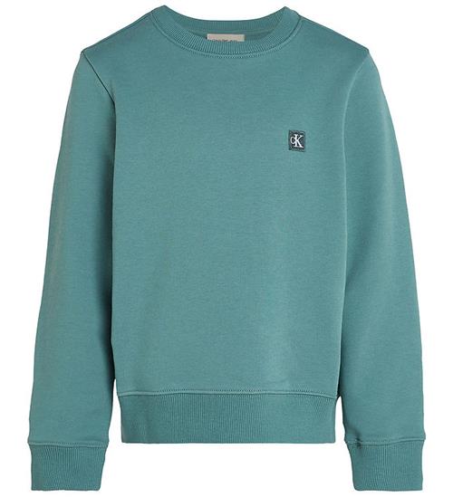 Se Calvin Klein Calvin Klein Sweatshirt - Mono Mini Badge - North Atlantic ved KidsWorld