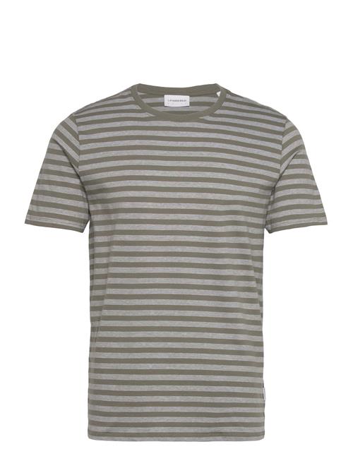 Se Lindbergh Striped Tee S/S Lindbergh Green ved Booztlet