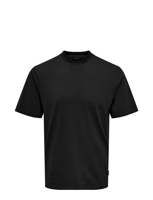 Onsotis Life Reg Mock Neck Tee ONLY & SONS Black