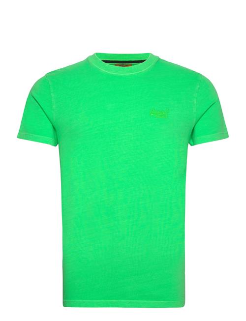 Se Superdry Essential Logo Emb Neon Tee Superdry Green ved Booztlet