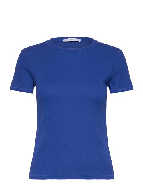 Knitted Short-Sleeve T-Shirt Mango Blue