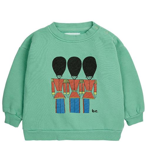 Se Bobo Choses Bobo Choses Sweatshirt - Little Tin Soldiers - GrÃ¸n ved KidsWorld