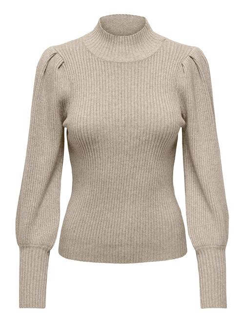 Se Onlkatia L/S Highneck Pullover Knt Noos ONLY Beige ved Booztlet