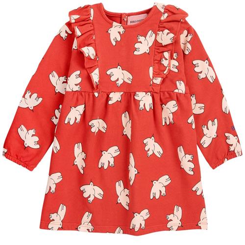 Bobo Choses Freedom Bird Mønstret Baby-kjole Rød | Rød | 18 months