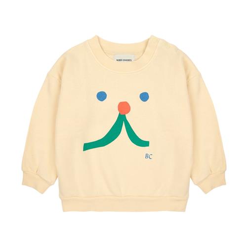 Bobo Choses Funny Face Baby Sweatshirt Lysegul | Gul | 18 months