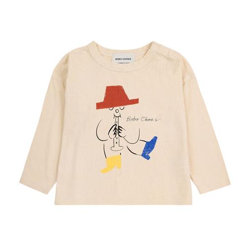 Se Bobo Choses Magic Flute Player Langærmet Baby T-shirt Naturhvid | Hvid | 18 months ved Babyshop