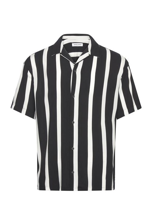 Jack & Jones Jjjeff Resort Stripe Shirt Ss Relaxed Jack & J S Black