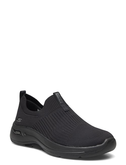 Se Skechers Womens Go Walk Arch Fit - Iconic Skechers Black ved Booztlet