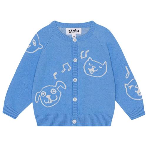 Se Molo Brody Cardigan Forget Me Not | Blå | 56 cm ved Babyshop