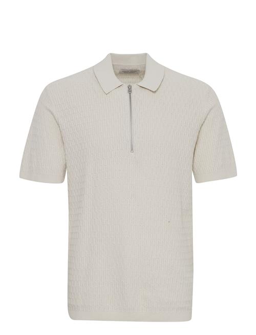 Se Casual Friday Cfkarl Ss Structured Polo Knit Casual Friday Cream ved Booztlet