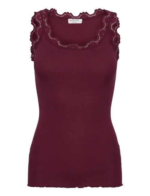 Rosemunde Rwbabette Sl U-Neck Long Lace Top Rosemunde Red