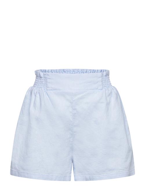 Mango Linen Shorts With Drawstring Waist Mango Blue