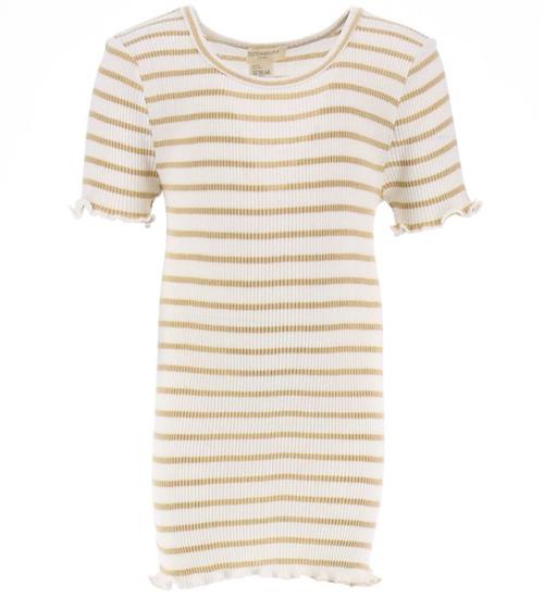 Minimalisma Minimalisma T-shirt - Silke/Bomuld - Blomst - Honey Stripes