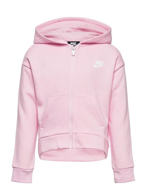 Nike Club Fleece High-Low Full-Zip Hoodie Nike Pink