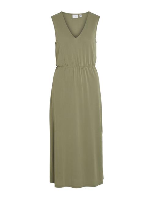 Vila Vimodala V-Neck S/L Midi Dress - Noos Vila Green