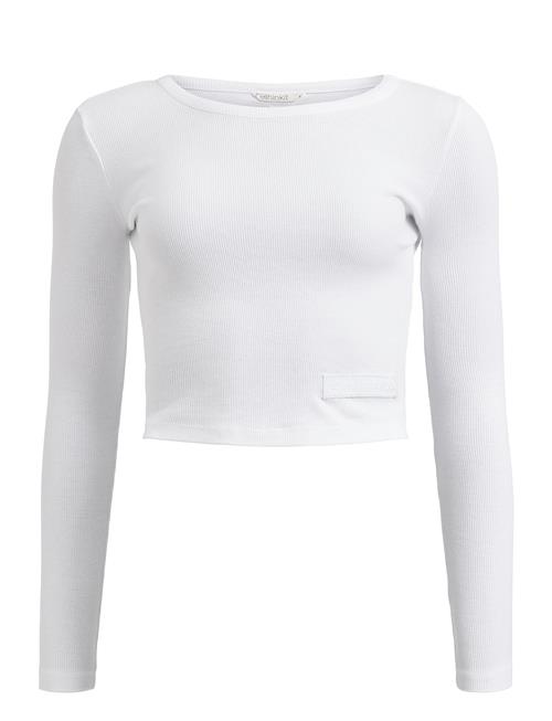 Rethinkit Soft Rib Crop Tee Key Rethinkit White