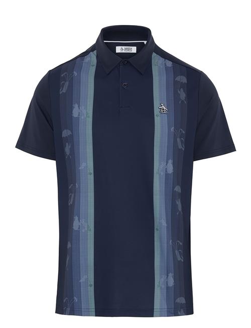 Se Original Penguin Golf Pete´s Vertical Colour Block Print Original Penguin Golf Navy ved Booztlet