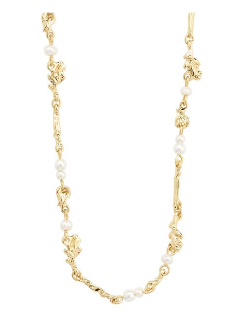 Se Pilgrim Focus Recycled Necklace Pilgrim Gold ved Booztlet