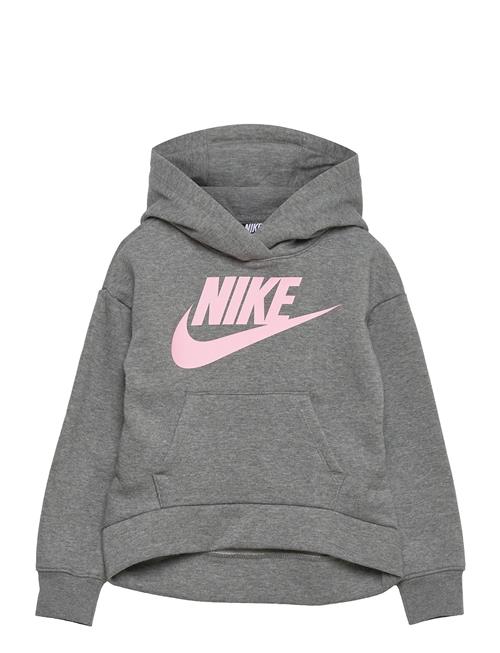 Se Nike Nike Club Fleece High-Low Pullover Hoodie Nike Grey ved Booztlet