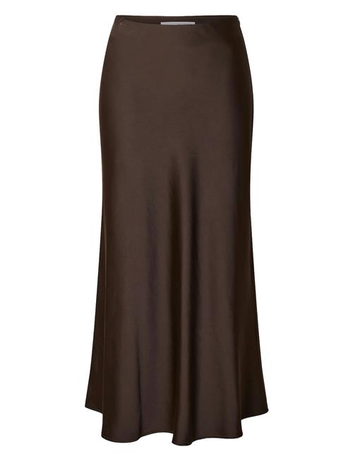 Selected Femme Slflena Hw Midi Skirt Noos Selected Femme Brown