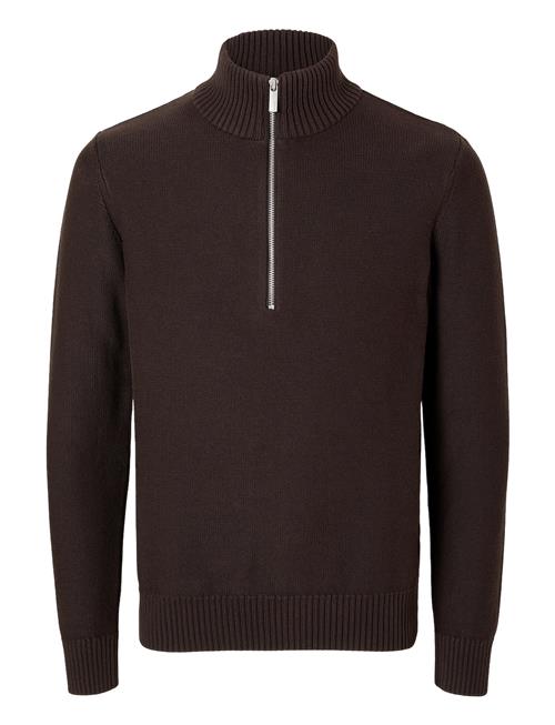 Selected Homme Slhaxel Ls Knit Half Zip Selected Homme Brown