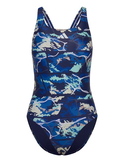 adidas Performance Graphic C-Back Swimsuit Adidas Performance Blue