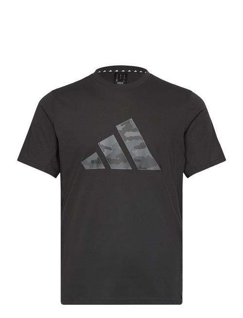 Se adidas Performance Adidas Train Essentials Camo Graphic Logo T-Shirt Adidas Performance Black ved Booztlet