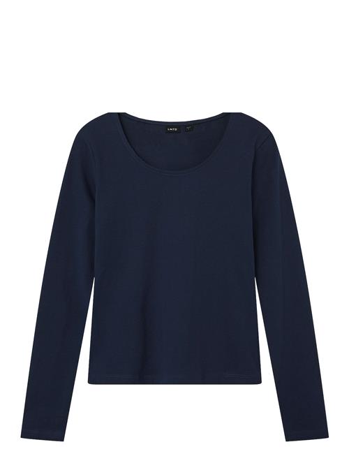 Nlfnove Ls Deep O-Neck Short Top LMTD Navy