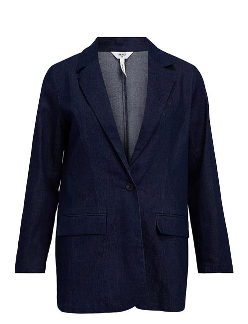 Se Object Objjune Re Ls Denim Blazer E Div Object Navy ved Booztlet