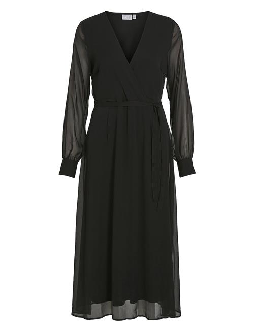 Vila Vifalia V-Neck L/S Midi Dress - Noos Vila Black