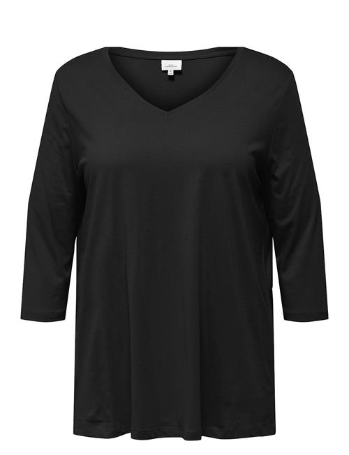 ONLY Carmakoma Carbonnie Life 3/4 V-Neck A-Shape Jrs ONLY Carmakoma Black