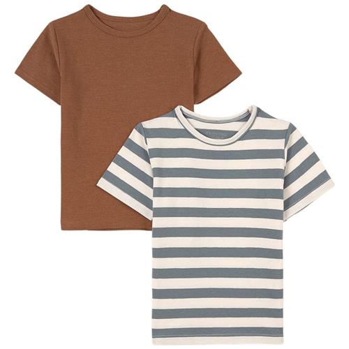 Minymo 2-pak Basic T-shirt Brun | Brun | 140 cm