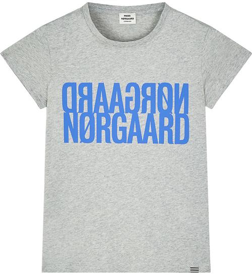 Mads NÃ¸rgaard Mads NÃ¸rgaard T-shirt - Tuvina - Light Grey Melange