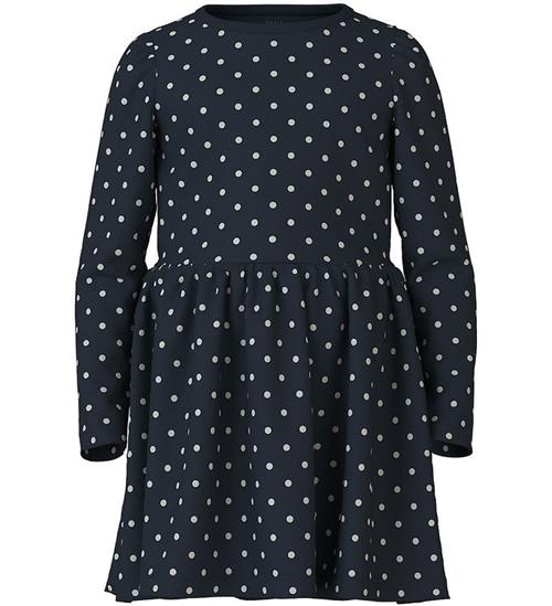 Name It Kjole - NmfVivia - Noos - Dark Sapphire/Dots Aop In Brig