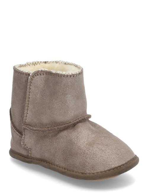 Se En Fant Boots Suede Glitter En Fant Beige ved Booztlet