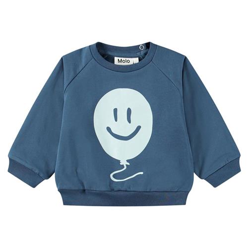 Se Molo GOTS Disc Sweatshirt Calm Fjord | Blå | 62 cm ved Babyshop