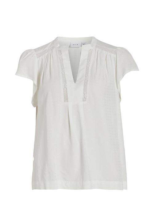 Vila Vinensa V-Neck S/S Top Vila White