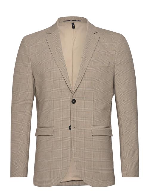 Se Selected Homme Slhslim-Liam Sand Check Blz Flex Noos Selected Homme Beige ved Booztlet