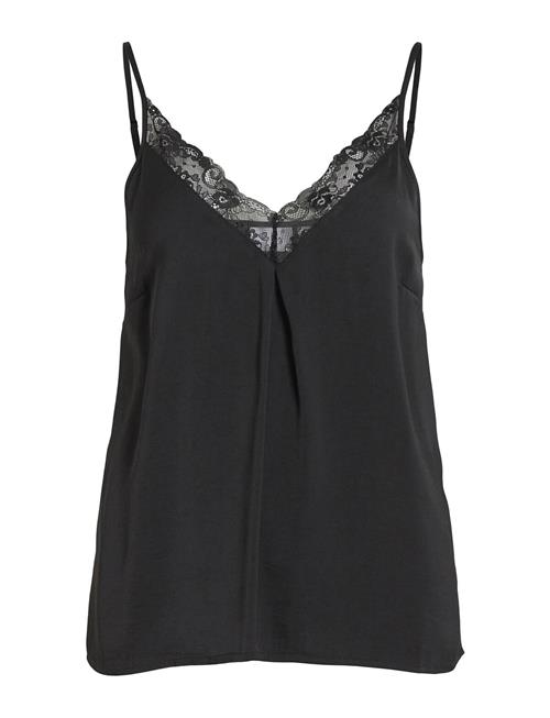 Vila Vicava V-Neck Lace Singlet- Noos Vila Black